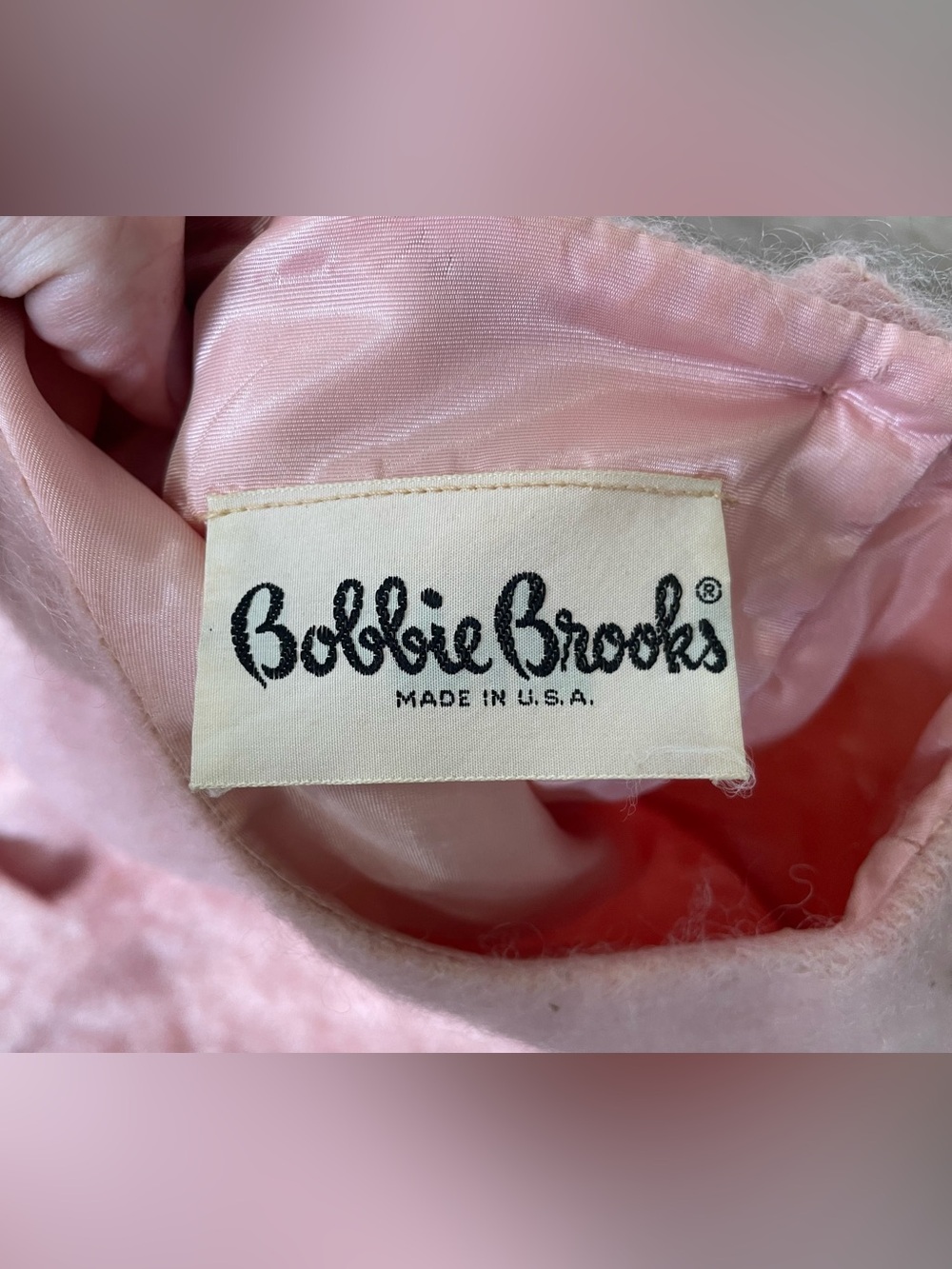 Vintage 1960s Bobbie Brooks Pink Angora Wool Skirt Suit Set USA Women's 2 Pc - Picture 6 of 12